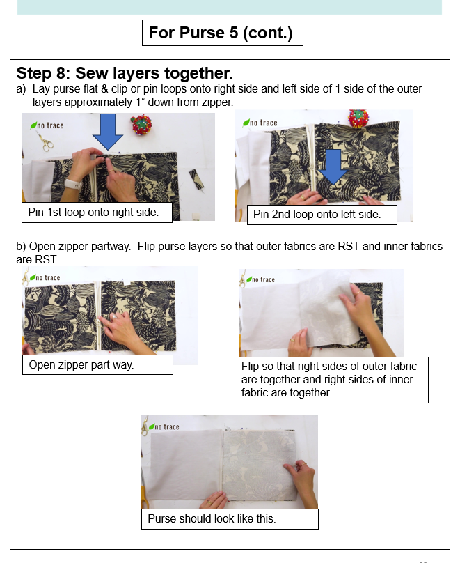 PDF sewing pattern - easy purse
