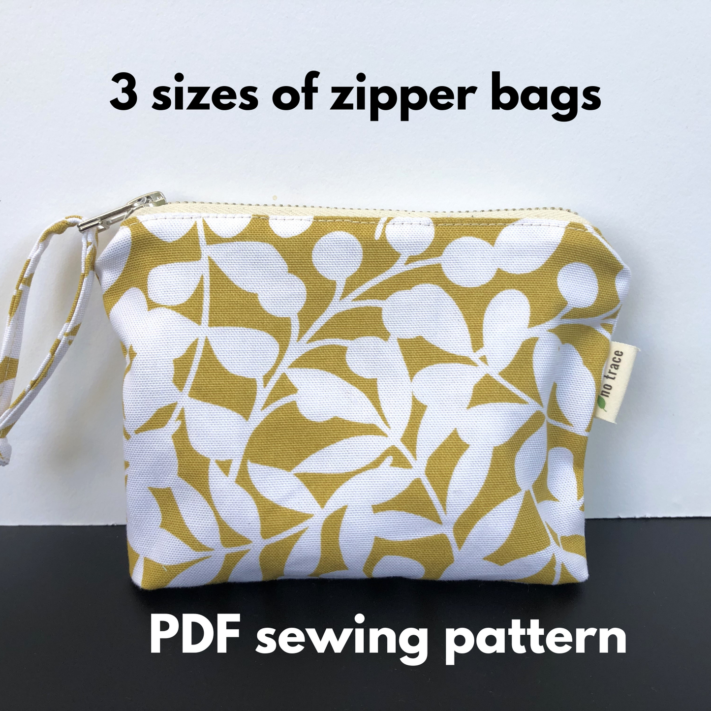 PDF sewing pattern - zipper pouches - 3 sizes!