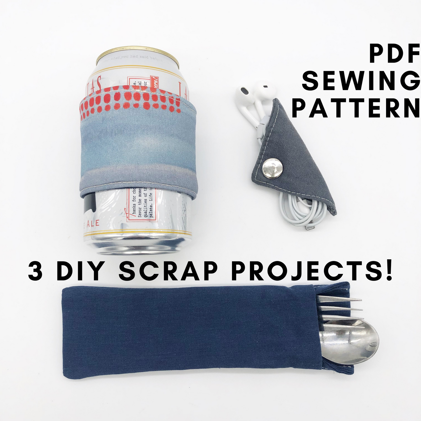 PDF sewing pattern - 3 scrap projects in 1!