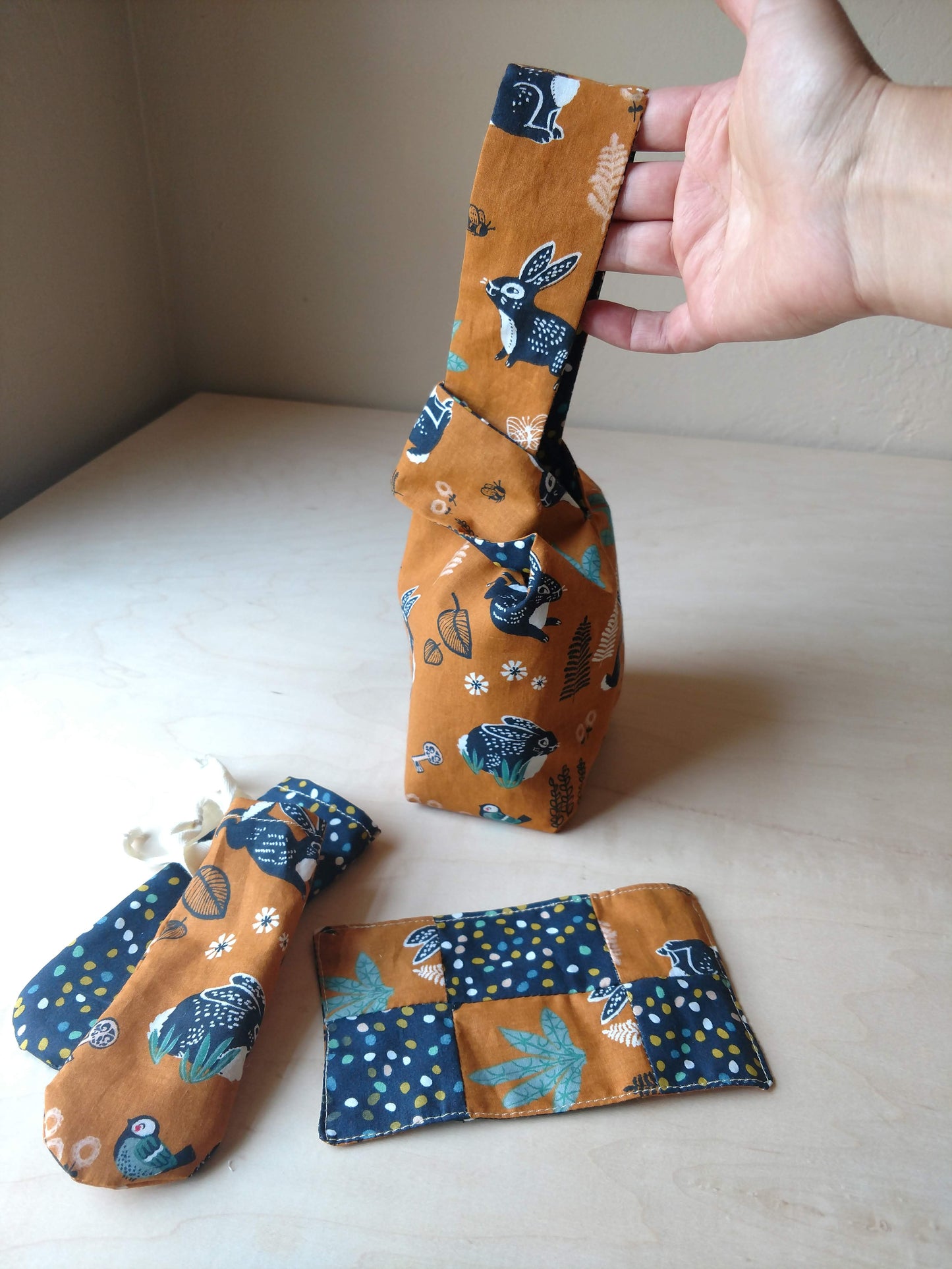 PDF sewing pattern. Knot bag. Knitting project bag!