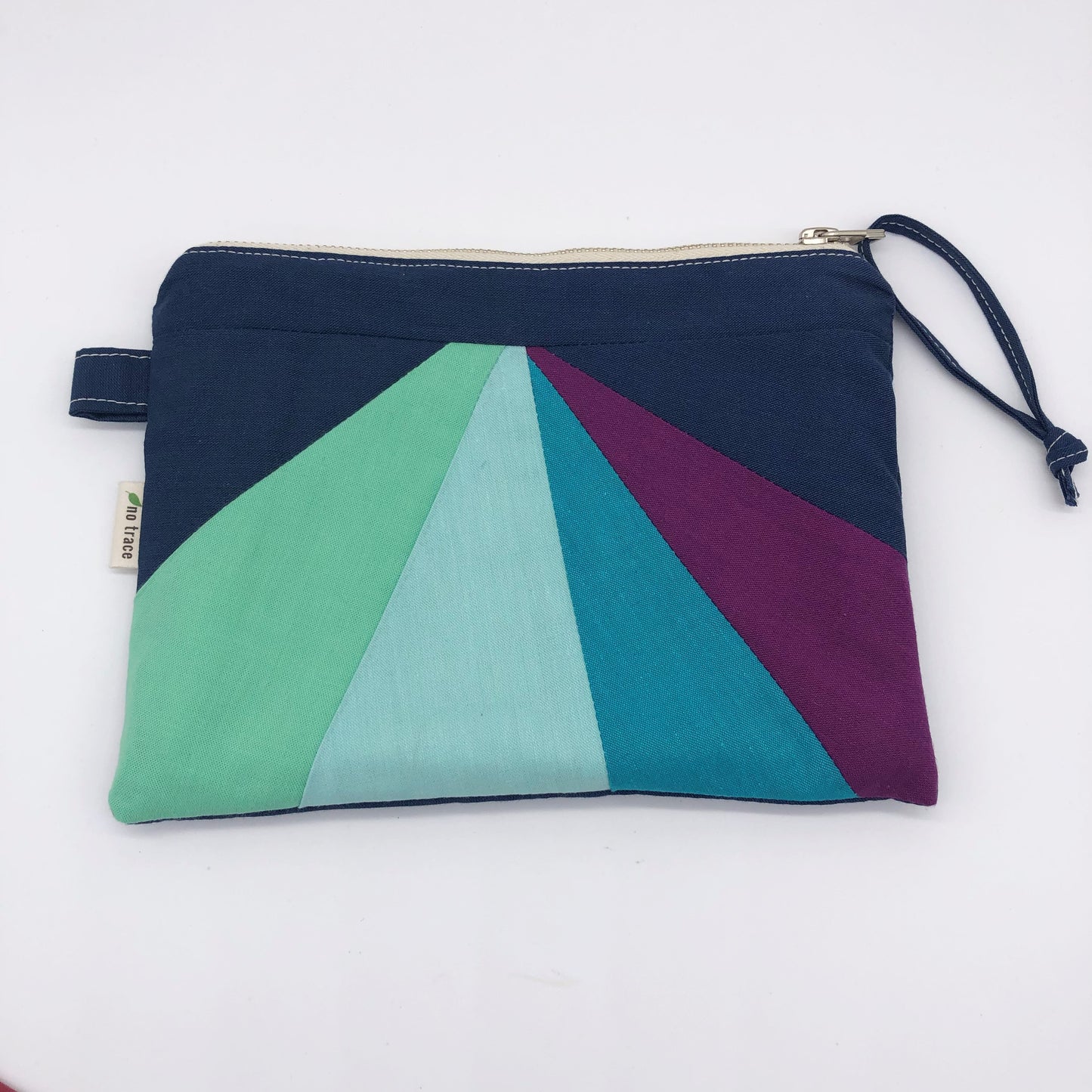 PDF sewing pattern. Rainbow paper pieced zipper pouch.