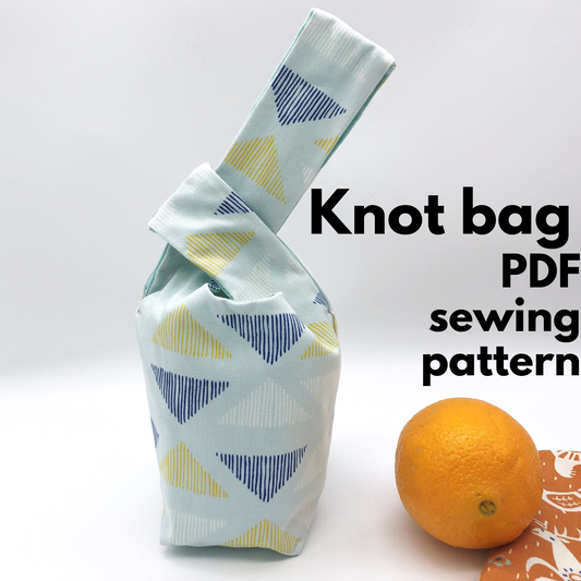 PDF sewing pattern. Knot bag. Knitting project bag!